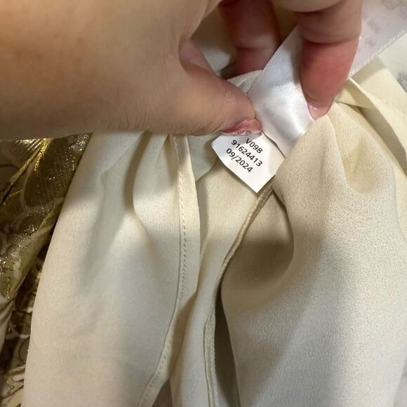 NEW Vince Camuto Metallic Floral-Print Midi Skirt Floral Maxi Skirt Size S - Picture 8 of 10